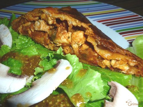 Chausson de poulet aux poivrons - 🥗 La Cuisine de Coco 🍜