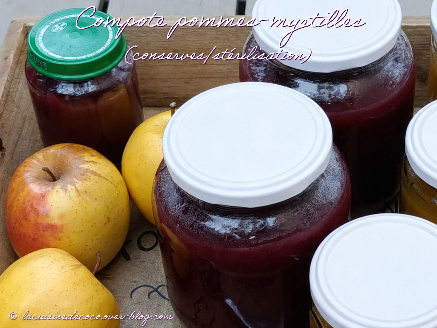 Compote pommes-myrtilles : la faire et la conserver - stĂ©rilisation - đ„ La Cuisine de Coco đ