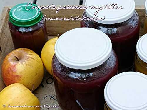Compote pommes-myrtilles : la faire et la conserver - stérilisation - 🥗 La Cuisine de Coco 🍜