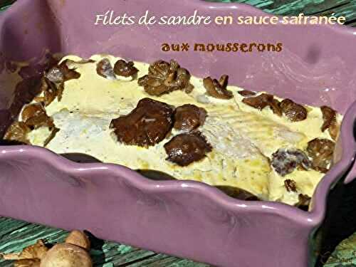 Filets de sandre en sauce safranée aux mousserons - 🥗 La Cuisine de Coco 🍜