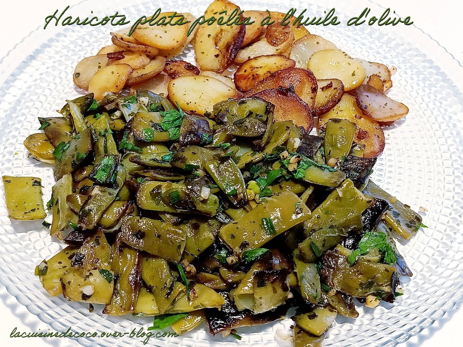 Haricots plats poêlés à l'huile d'olive - 🥗 La Cuisine de Coco 🍜