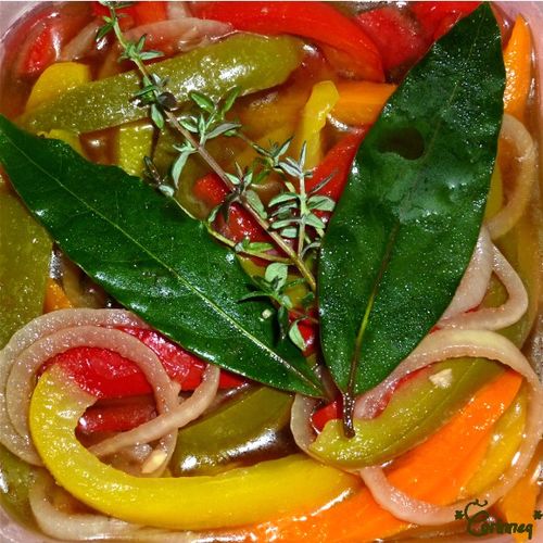 Lamelles de poivrons à l'huile d'olive (+ temps de stérilisation) - 🥗 La Cuisine de Coco 🍜