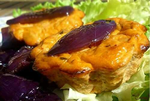 Mini-flans au thon et confit d'oignons rouges - 🥗 La Cuisine de Coco 🍜