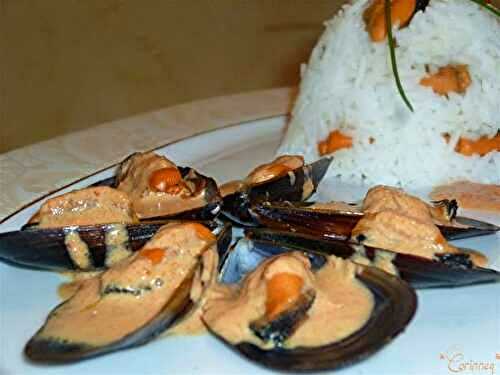 Moules et riz sauce poivron au Muscat - 🥗 La Cuisine de Coco 🍜