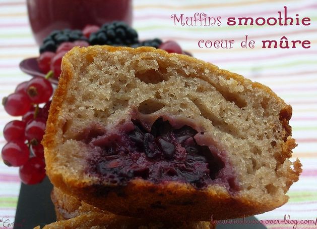 Muffins smoothie coeur de mûre - 🥗 La Cuisine de Coco 🍜