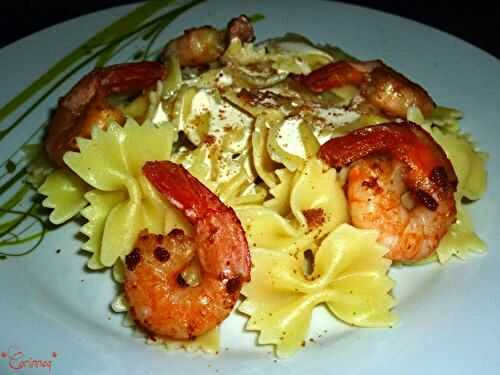 Pâtes aux crevettes et à la poutargue - 🥗 La Cuisine de Coco 🍜