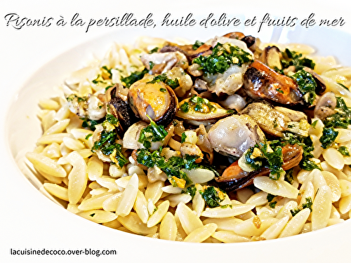 Risonis à la persillade, à l'huile d'olive et aux fruits de mer - 🥗 La Cuisine de Coco 🍜