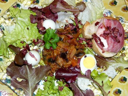 Salade ardéchoise à la ratatouille et aux Picodons - 🥗 La Cuisine de Coco 🍜