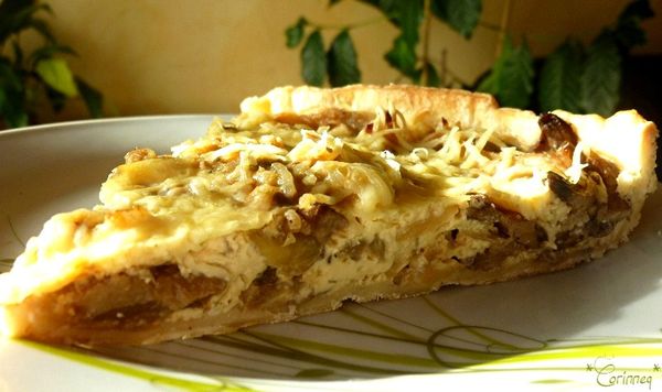 Tarte aux oignons et champignons - 🥗 La Cuisine de Coco 🍜