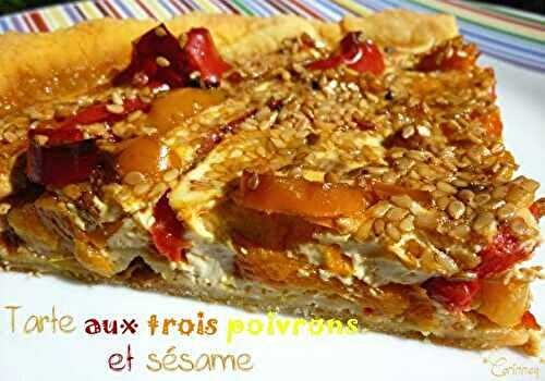 Tarte aux trois poivrons et sésame - 🥗 La Cuisine de Coco 🍜