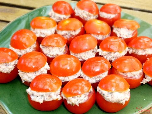 Tomates cerises farcies sardine et chèvre - 🥗 La Cuisine de Coco 🍜
