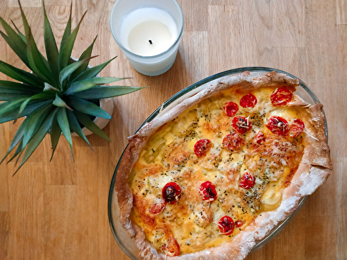 Tarte healthy tomates/courgettes