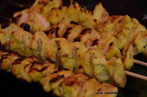 BROCHETTES DE POULET MARINEES AU SAVEUR INDIENNES