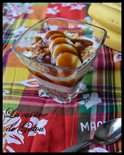 CHEESECAKE BANANE CARAMEL AU BEURRE SALE EN VERRINE