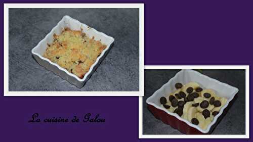 CRUMBLE BANANES ET PEPITES DE CHOCOLAT