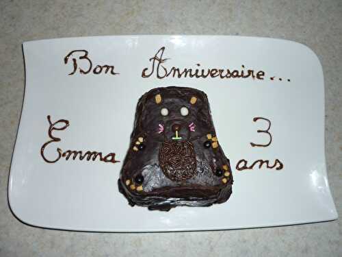 GATEAU D'ANNIVERSAIRE AU CHOCOLAT