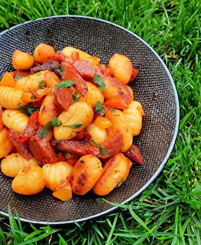 GNOCCHIS AU CHORIZO ET AUX POIVRONS