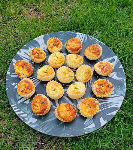 MINIS TARTELETTES AU CHEVRE ET MINIS TARTELETTES AU CHORIZO