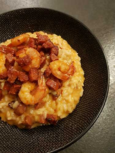 RISOTTO AU CHORIZO ET AUX CREVETTES