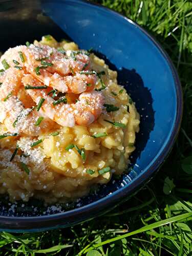 RISOTTO AUX CREVETTES ET AU SAFRAN