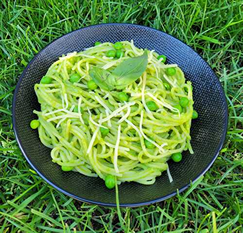 SPAGUETTIS AU PESTO DE PETITS POIS