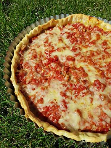 TARTE AU THON A LA TOMATE ET AU COMTE