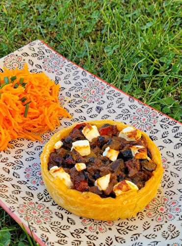 TARTELETTES AUX LEGUMES CHORIZO ET FETA