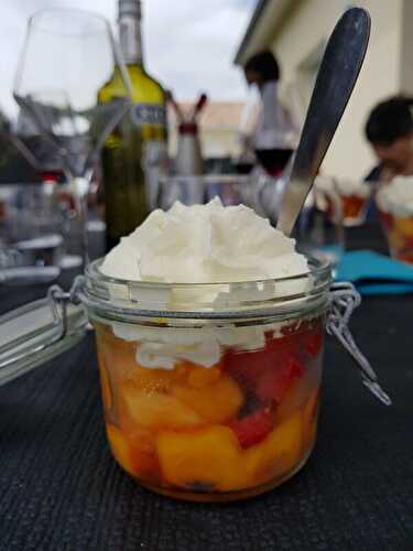 VERRINE FRAISE ET MANGUE FRAICHE