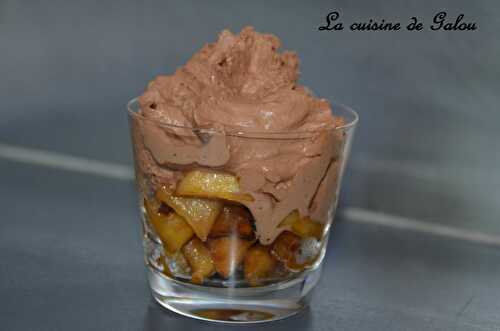 VERRINES POMMES CARAMELISEES ET SA CHANTILLY AU CHOCOLAT