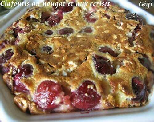 Clafoutis au nougat et aux cerises