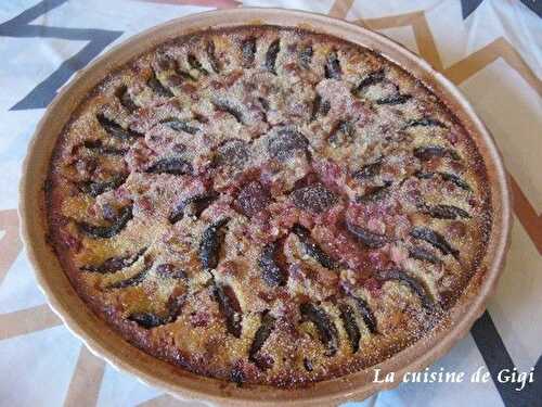 Clafoutis aux quetsches et groseilles