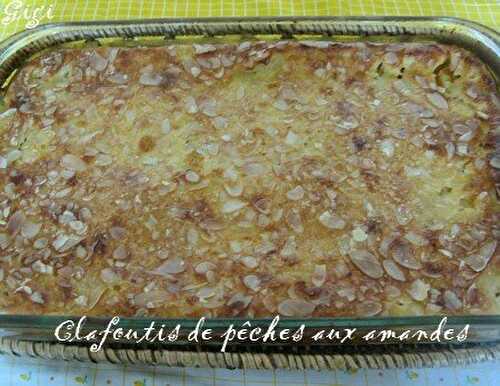 Clafoutis de pêches aux amandes