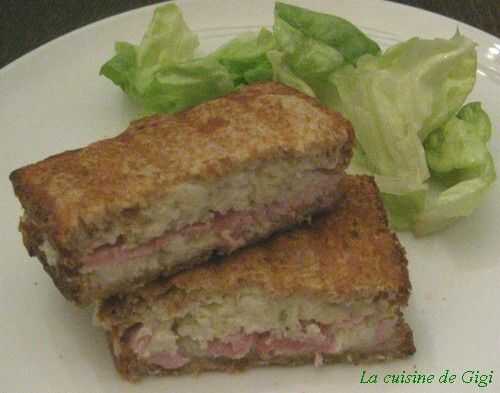 Croque-monsieur aux céréales emmental et boursin