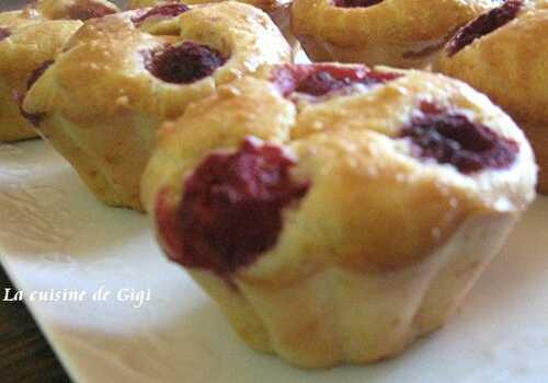 Cupcakes ricotta, amande et framboises