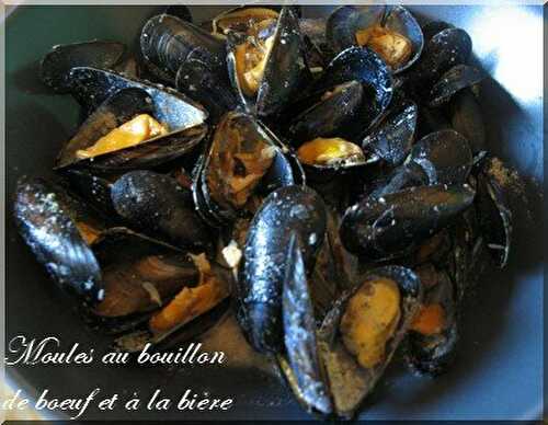 Moules au bouillon de boeuf et à la bière