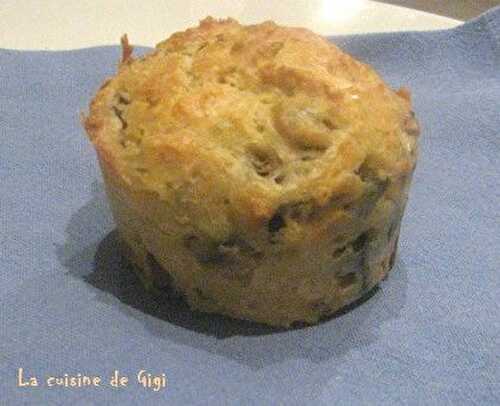 Muffins aux champignons et à la vache qui rit