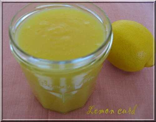 Pâte de citron ou lemon curd