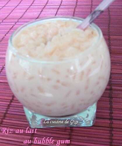 Riz au lait au bubble gum