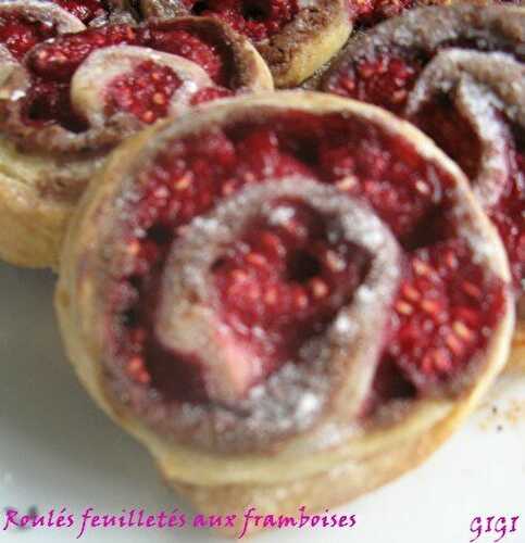 Roulés feuilletés aux framboises
