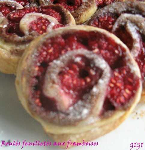 Roulés feuilletés aux framboises