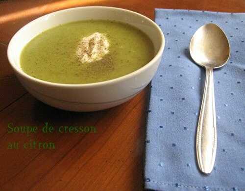 Soupe de cresson au citron