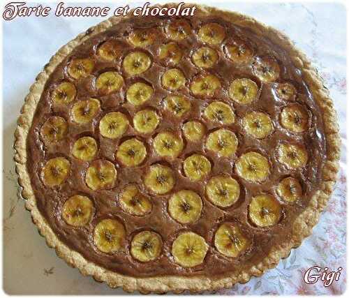 Tarte banane et chocolat