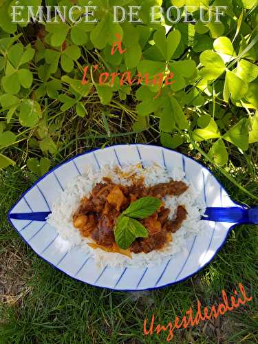 Emincé de boeuf à l'orange