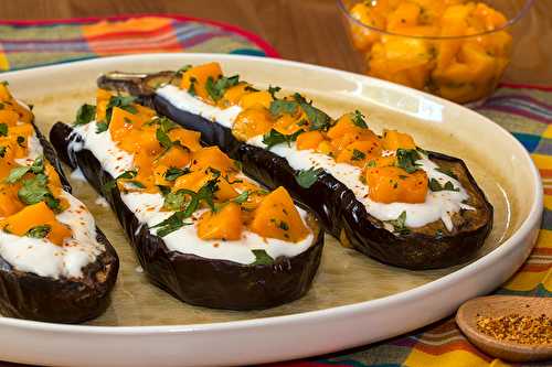 Aubergines à la salsa de mangue