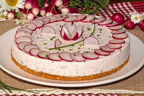 Cheese cake aux radis roses