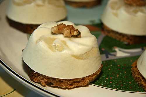 Cœurs fondants roquefort et poires