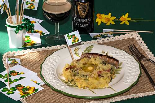 Colecannon Irish mash, purée irlandaise