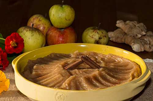 Compote de pommes au gingembre et cannelle