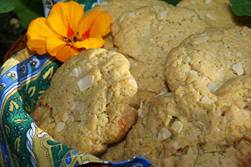 Cookies aux amandes et chocolat blanc