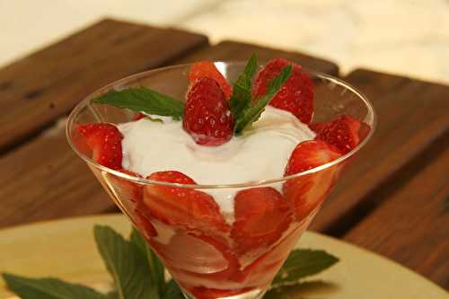 Coupe de fraises au mascarpone